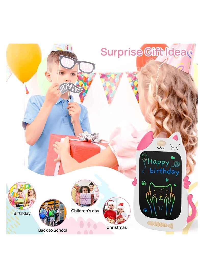 Y&D Cute Doodle Board Drawing Pad for Kids, 8.5 Inch Colorful Erasable Electronic Flexible LCD Screen, Toddler Educational Toy Preschool Learning Game Girls Gifts  - Image 4