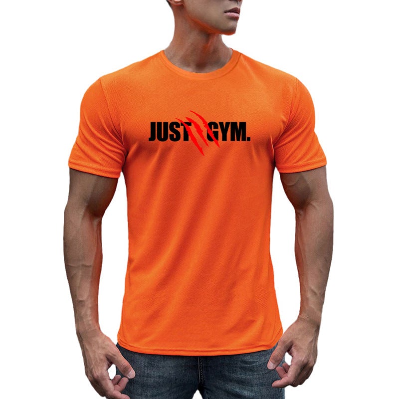Summer fitness men's T-shirt foreign trade Europe and the United States breathable quick-drying short-sleeved high-grade American top - Image 3