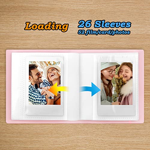 Ruibytree 52 Pockets Small Photo Album 2x3 for Fujifilm Instax Mini Series Instant Film, Polaroid Snap, Z2300, SocialMatic Instant Cameras & Zip Printer (Pink, 1Pack) - Image 5