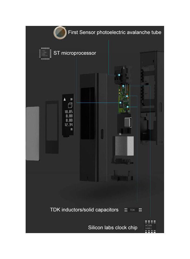 NIBEMINENT Portable Laser Rangefinder Black 26.5 x 96 13millimeter - Image 5