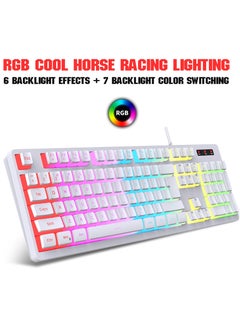 HXSJ HXSJ L200 Gaming Membrane Keyboard Pudding Keycap Wired RGB Backlight Manipulator Feel Computer Keyboard Cross-border Spot  - Image 5