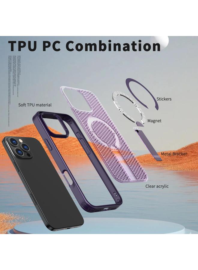 S-TOP Case For iPhone 16 Pro Max Honeycomb Cooling MagSafe Holder Phone Case - Image 5