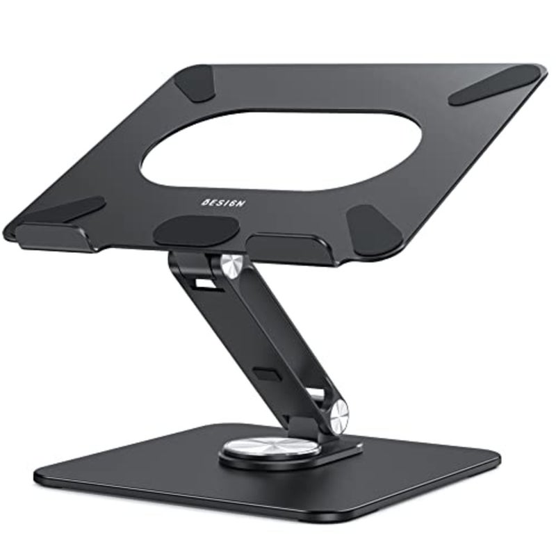 LSX7 Laptop Stand, 360 Angle Adjustable Rotating Base, Ergonomic Adjustable Laptop Stand, Computer Riser Stand Compatible with Laptops Between 10-15.6 - Image 1