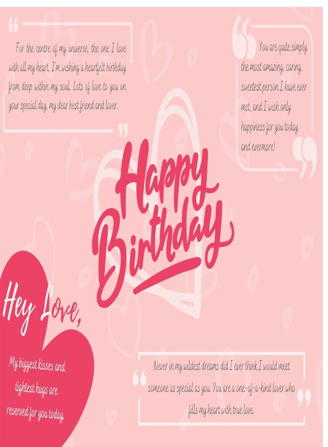 AanyaCentric Customized 4 Personalized Photos Birthday A4 Size Greeting Card for Husband Wife Boyfriend Girlfriend Lover Love - Image 3