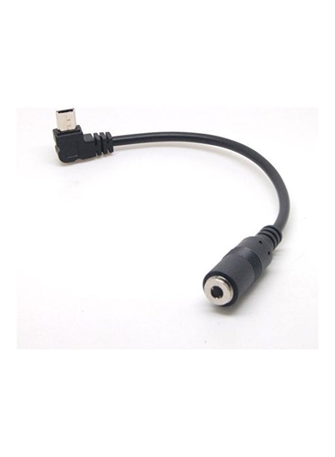 NIBEMINENT Mini USB to Microphone Mic Adapter Cable Black - Image 1