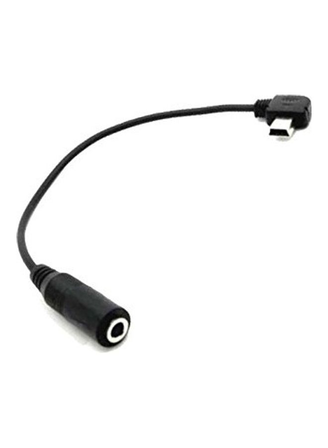 NIBEMINENT Mini USB to Microphone Mic Adapter Cable Black - Image 2
