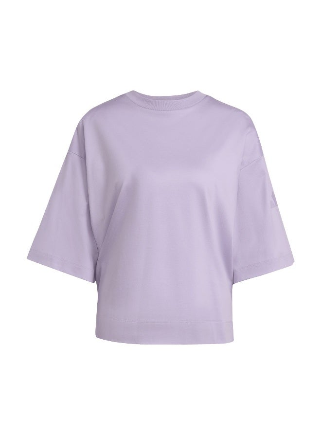 Adidas W All Szn Sl T Purple Training T-Shirts For Women XS - Image 1