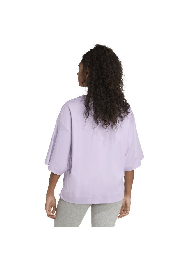 Adidas W All Szn Sl T Purple Training T-Shirts For Women XS - Image 3