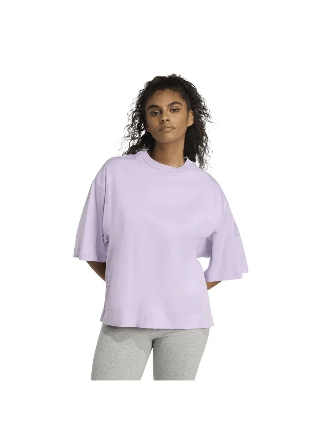 adidas Adidas W All Szn Sl T Purple T-Shirt (Short Sleeve) T-Shirts For Women