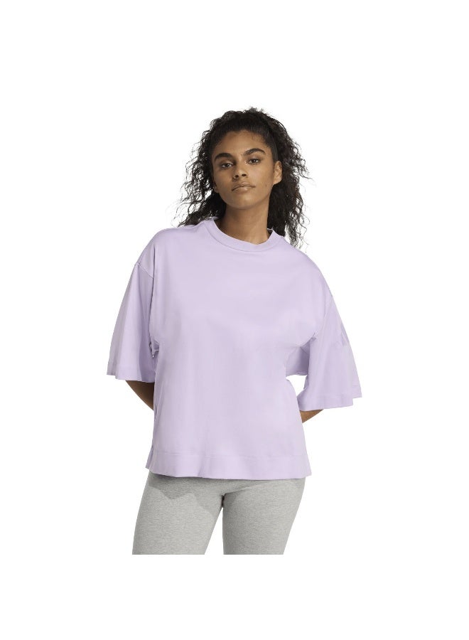 Adidas W All Szn Sl T Purple Training T-Shirts For Women XS - Image 2