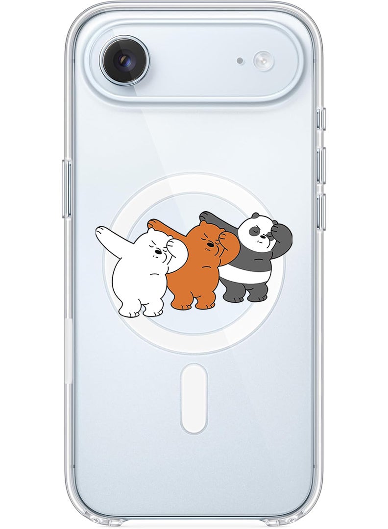 Theodor Magnetic Case for Apple iPhone 17 Air Compatible with MagSafe Wireless Charging, Shockproof Phone Bumper Cover - Bears dance - Image 1