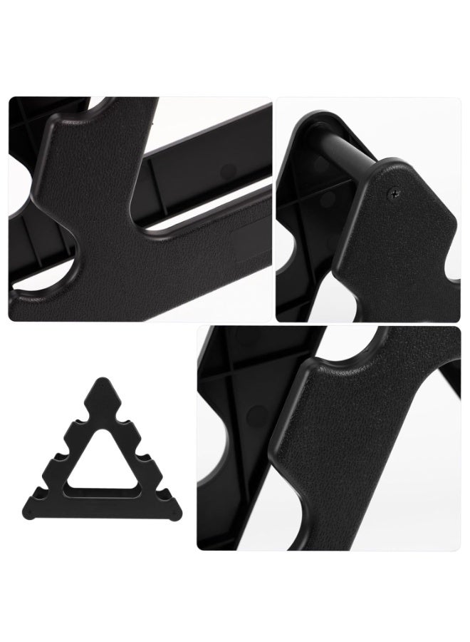 بتيمفم حامل دمبل ثلاثي الطبقات، عبوة من قطعتين، سعة ١٢ كجم، موفر للمساحة، مناسب للصالات الرياضية المنزلية والمكتبية. - Image 5