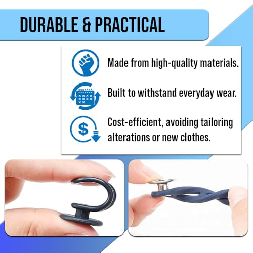 Mobi Lock 12 Pcs Pants/Trousers Button Extender Set - Flexible Waist Extenders - Instant Waistband Expansion for Men and Women - No Sewing Required - by Mobi Lock - Image 5