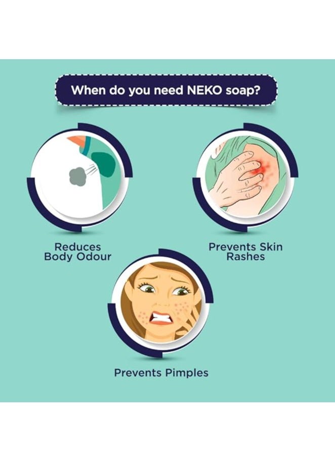 Neko Daily Hygiene Soap, 24 hours Germ Protection, 100g, Pack of 4