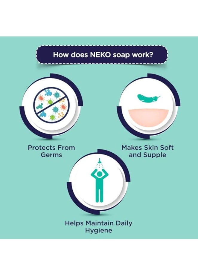 Neko Daily Hygiene Soap, 24 hours Germ Protection, 100g, Pack of 4