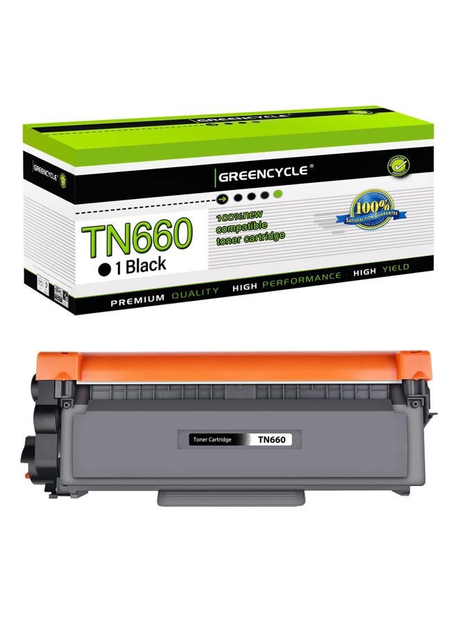 Greencycle 1 Pack TN660 TN-660 TN630 TN-630 Black Toner Cartridge Replacement Compatible for Brother MFC-L2700dw MFC-L2740dw DCP-L2540dw HL-L2300D HL-L2380DW HL-L2320D DCP-L2540DW Laser Printer - Image 1