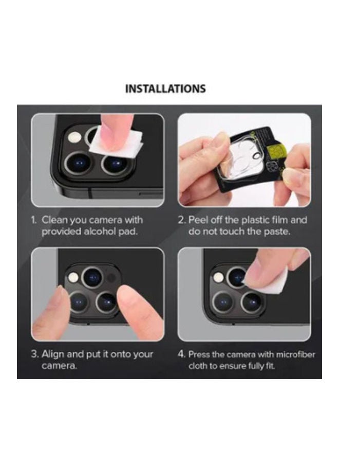 اليشمك لاصقة حماية لعدسة الكاميرا لهاتف أبل آيفون 13 برو - Image 2