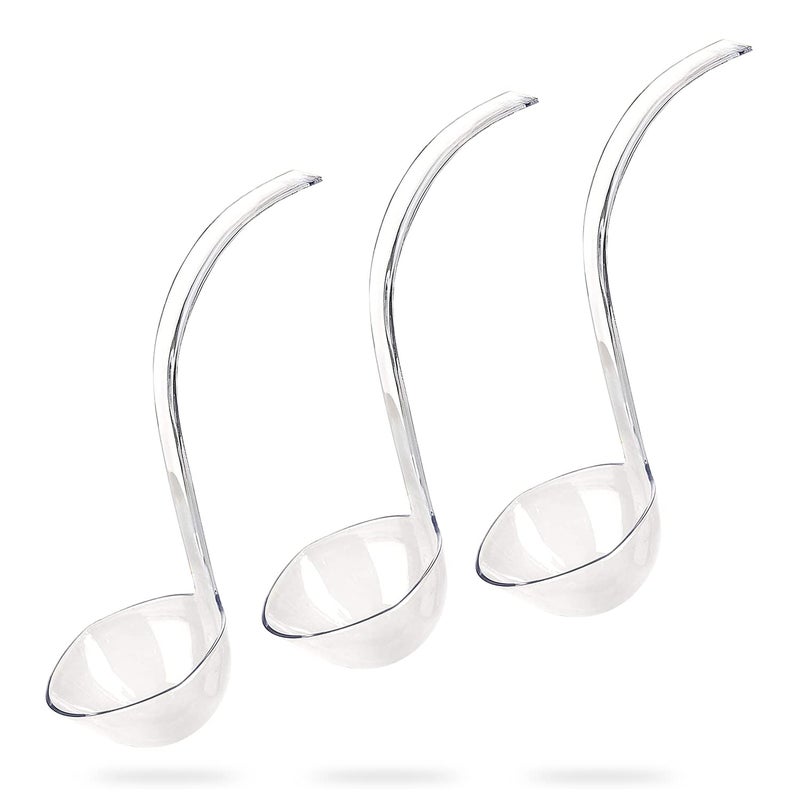 Upper Midland Products Premium Quality Plastic Punch Serving Ladle  5 oz Clear Hard Acrylic Ladle 3 Pack by Upper Midland Products 