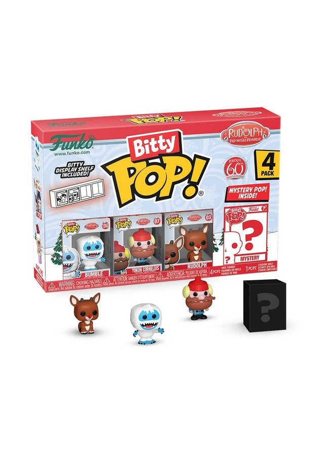 Funko Bitty Pop! Rudolph: Mini Collectible Toys 4-Pack - Bumble™, Yukon Cornelius™, Rudolph®, & Mystery Chase Figure (Styles May Vary) - Image 1