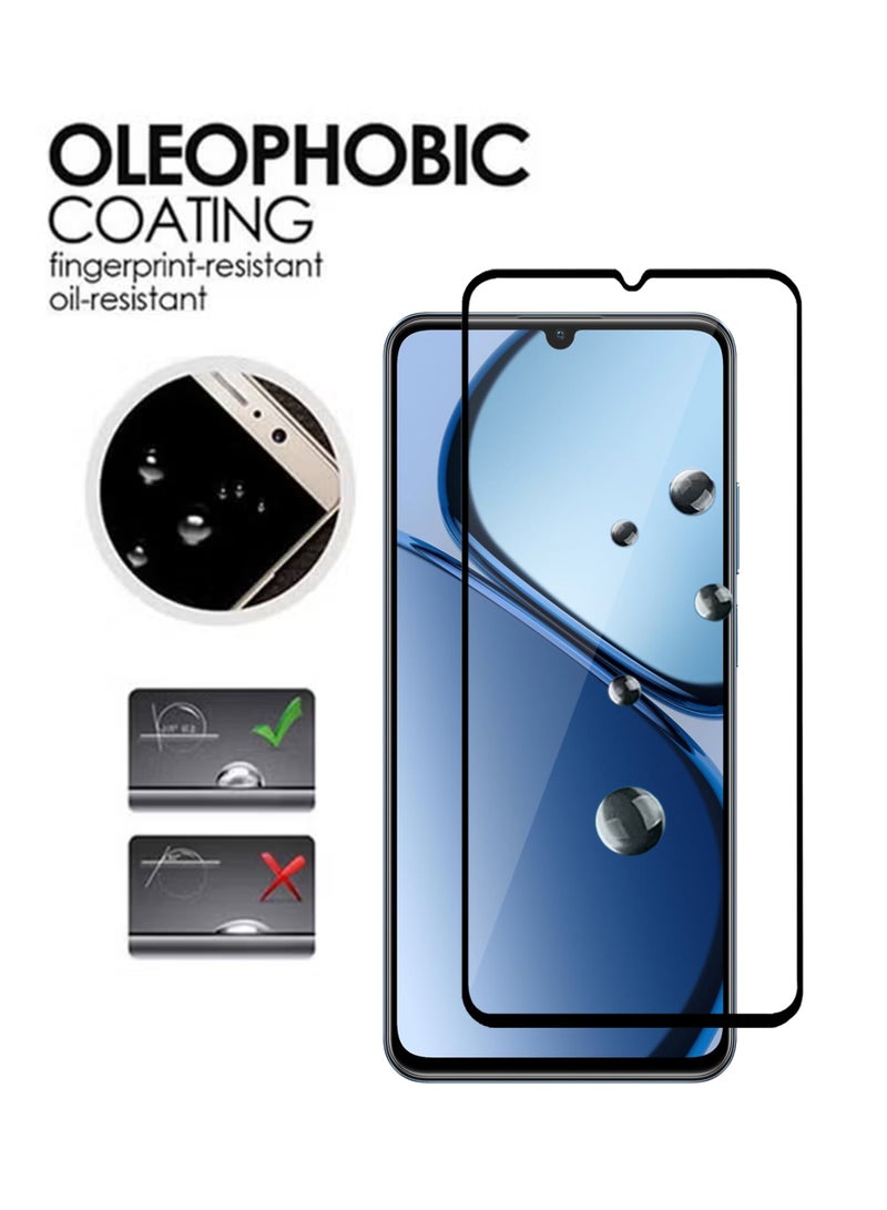 Realme C63 Screen Protector - Premium Full Screen Tempered Glass For Realme C63, High Transparency, Delicate Touch, Anti-Explosion, Smooth Arc Edges, Easy Installation - Image 4