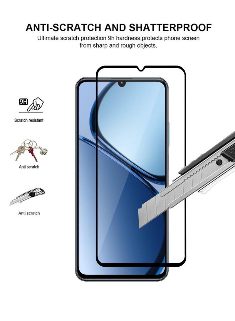 Realme C63 Screen Protector - Premium Full Screen Tempered Glass For Realme C63, High Transparency, Delicate Touch, Anti-Explosion, Smooth Arc Edges, Easy Installation - Image 2