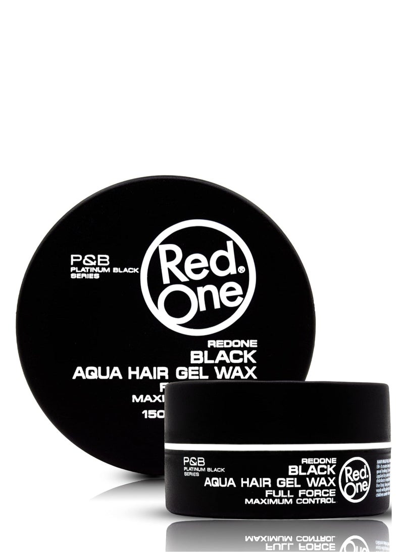 Redone RedOne Aqua Hair Wax Black 150ml – Extra Hold & Shine – Lime Scent – Styling Wax for Men and Women - Image 1