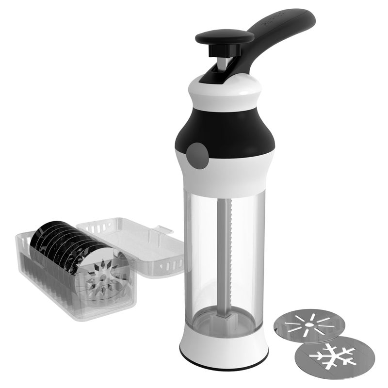 Reifier 14Piece Cookie Press Set  Upgraded  Stainless Steel Disks  Storage Case  HeavyDuty Design