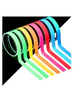 Y&D Glow in The Dark Tape Waterproof Fluorescent for Indoor Outdoor Marking Long Lasting Stage Theatre Steps Exit Green Neon Party Decoration 8 Pieces  - Image 1