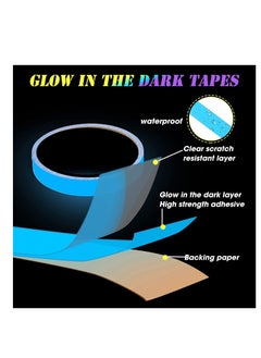 Y&D Glow in The Dark Tape Waterproof Fluorescent for Indoor Outdoor Marking Long Lasting Stage Theatre Steps Exit Green Neon Party Decoration 8 Pieces  - Image 3