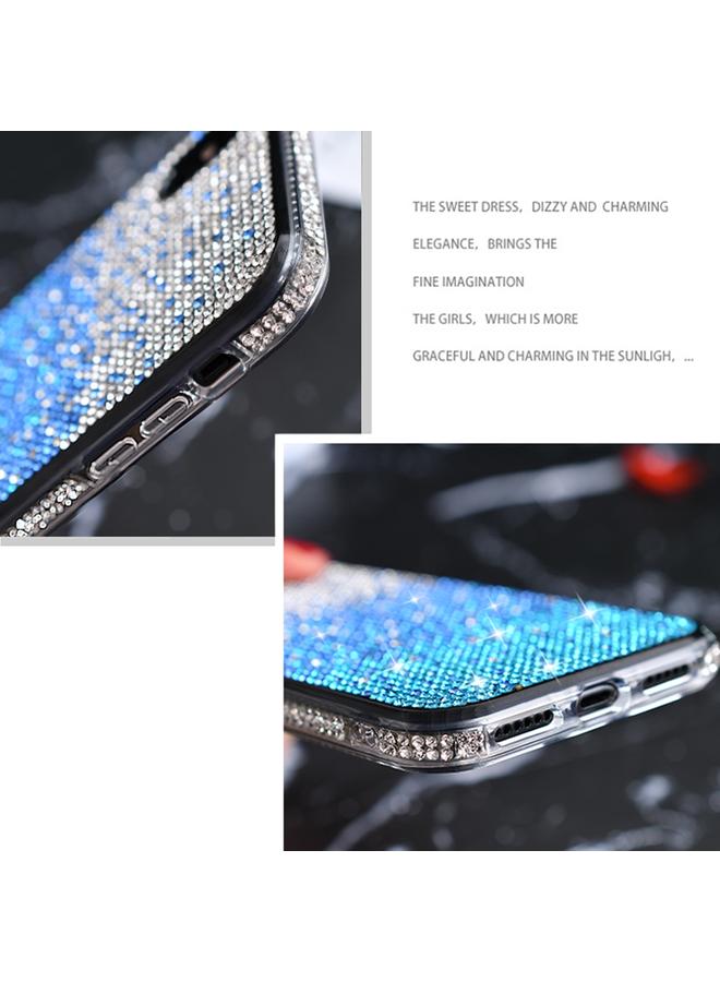 اس-توب جراب لهاتف iPhone X / XS مصنوع من مادة TPU + Epoxy Flash Diamond ثلاثية الألوان متدرجة اللون - Image 3