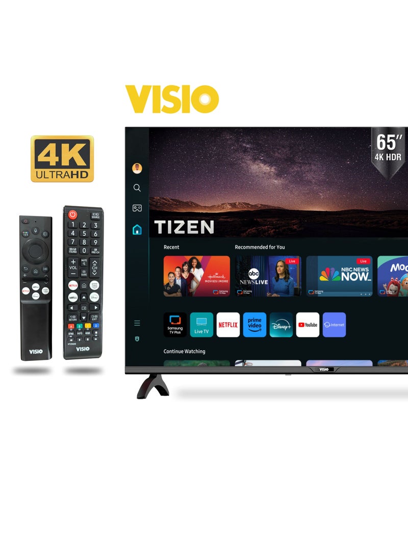 فيسيو تلفزيون فيزيو 65 بوصة 4K ذكي، يعمل بنظام تايزن، تقنية MEMC وصوت دولبي، مع حامل جداري مجاني - أسود [65VSSU3Tizen] - Image 2