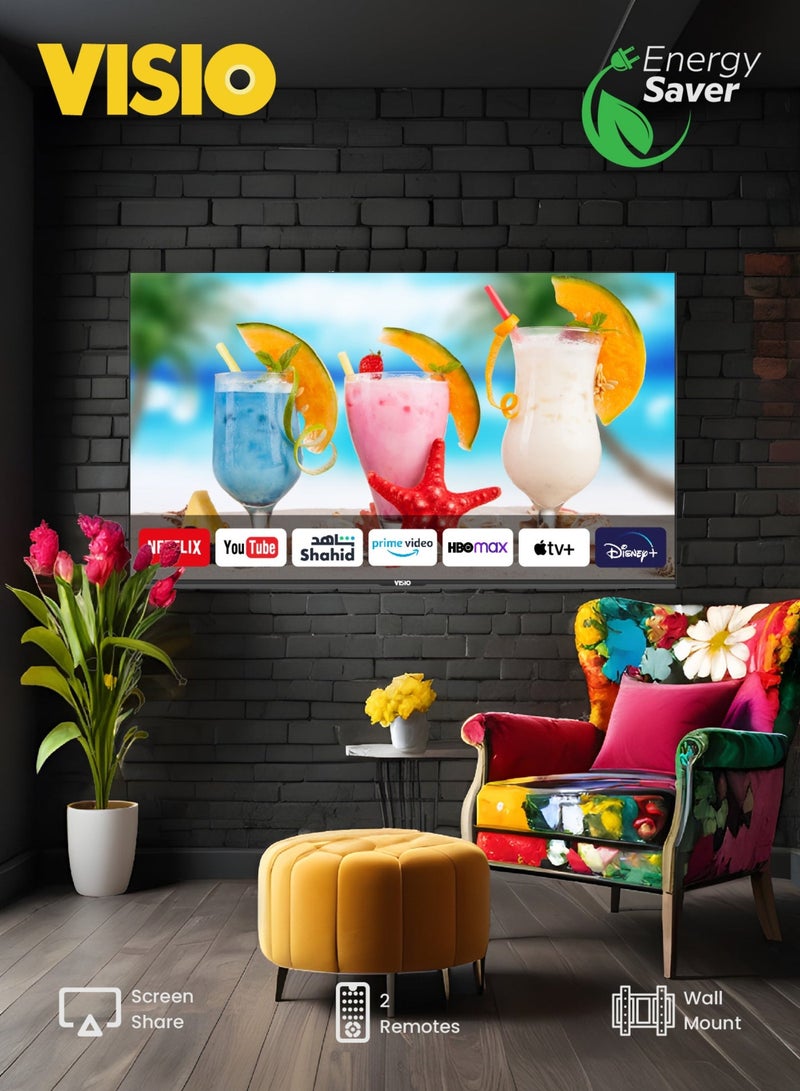 فيسيو تلفزيون فيزيو 65 بوصة 4K ذكي، يعمل بنظام تايزن، تقنية MEMC وصوت دولبي، مع حامل جداري مجاني - أسود [65VSSU3Tizen] - Image 4