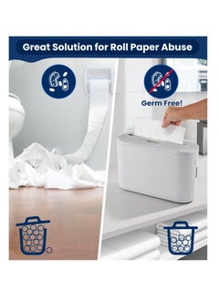 Generic Countertop Paper Towel Dispenser, Multifold Hand Towel Dispenser, 200 Sheets Refill Reminder Hand Paper Towel Dispenser, Napkin Dispenser for Kitchen, Bathroom, Toilet, Bedroom, White  - Image 2