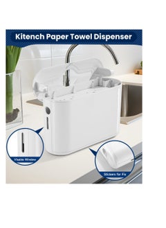 Generic Countertop Paper Towel Dispenser, Multifold Hand Towel Dispenser, 200 Sheets Refill Reminder Hand Paper Towel Dispenser, Napkin Dispenser for Kitchen, Bathroom, Toilet, Bedroom, White  - Image 3