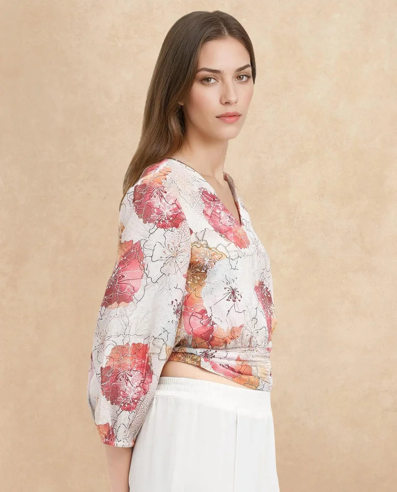 Rareism Women's Floral Printed Top