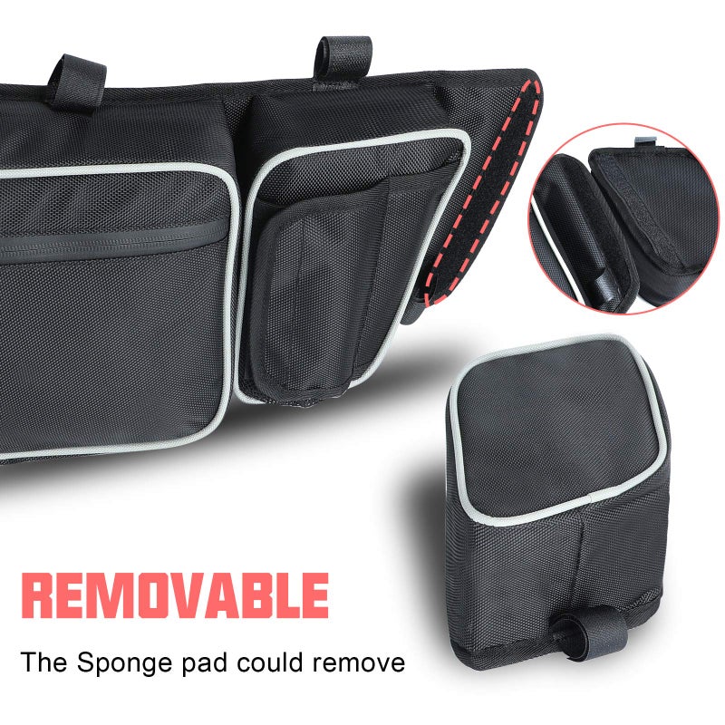 SUNPIE Storage Bags Maverick x3 Door Bags Compatible with Can am Maverick X3 Front Upper Door 2017-2026 All Models, Waterproof UTV Side Storage w/Cup Holder and Removable Knee Pad - Image 5