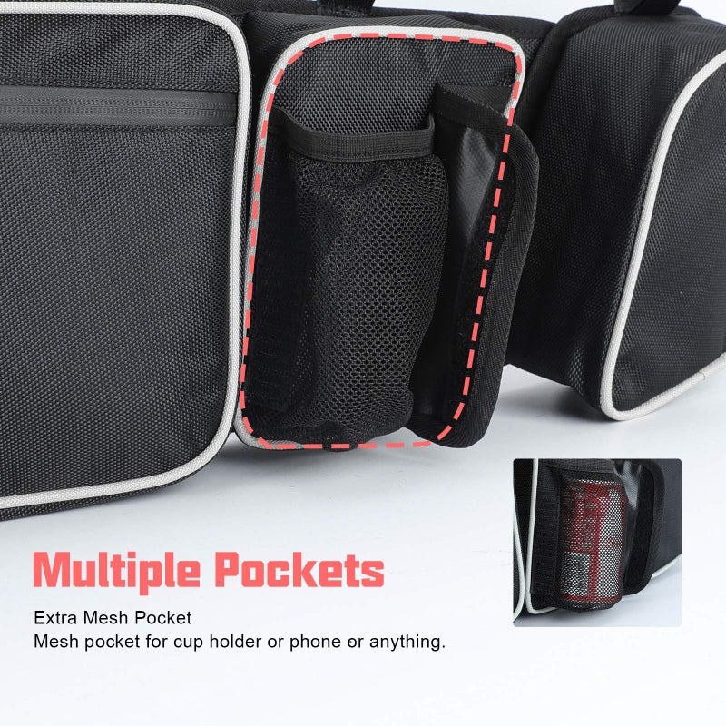 SUNPIE Storage Bags Maverick x3 Door Bags Compatible with Can am Maverick X3 Front Upper Door 2017-2026 All Models, Waterproof UTV Side Storage w/Cup Holder and Removable Knee Pad - Image 4