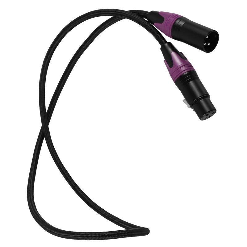 1 Meter Purple XLR Audio Cable Male to Female Shielded Copper Core for Mixers - Image 2