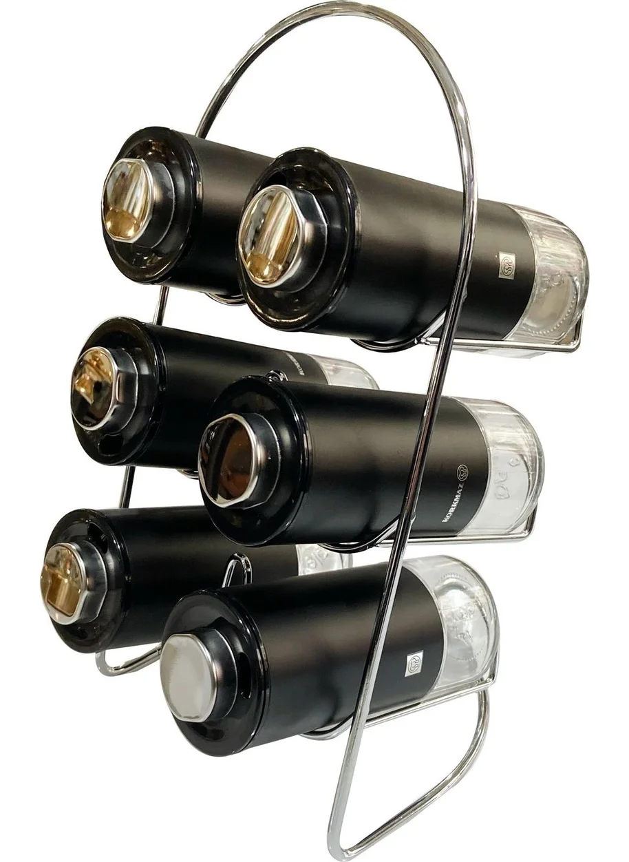 Korkmaz Stora Plus 6 Spice Set 3 Different Hole System A5523-3 Black