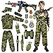 Metemot Kids Army Costume for Boys Military Army Costume with Army Toys Solider Boy Dress up Halloween Costumes for Boys - Image 3