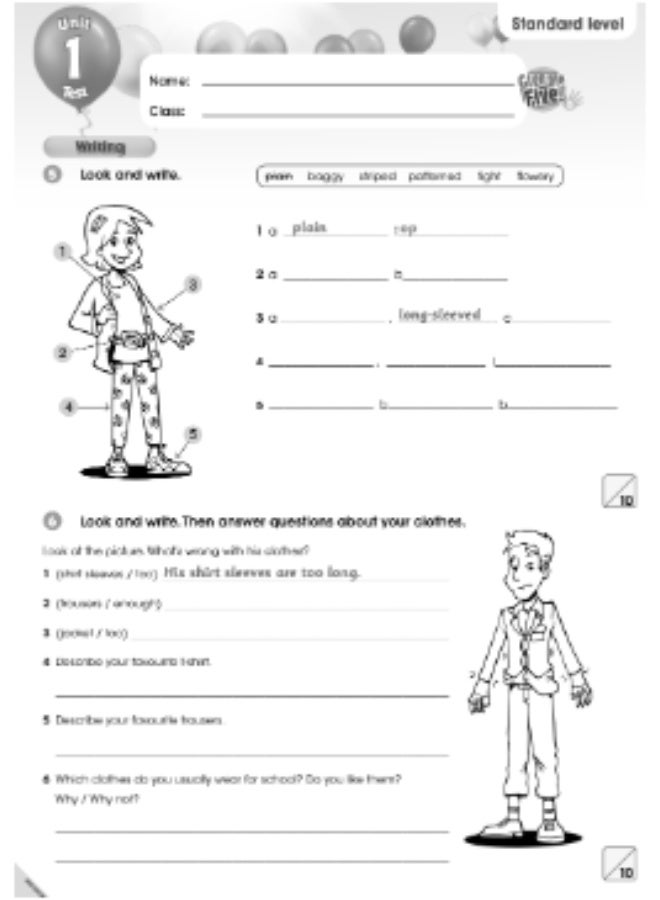 Macmillan Give Me Five-  English Course for Young Learners -level 5-Units1-9 -Standard Level_Tests - Image 3