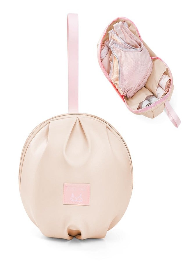 MAYCREATE® Pink Polyester Underwear Organizer Bag with Zipper Closure, 21x11x18cm Travel & Daily Use Storage Bag - Image 1