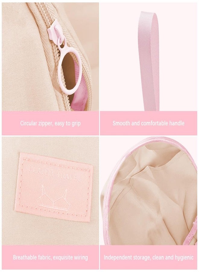 MAYCREATE® Pink Polyester Underwear Organizer Bag with Zipper Closure, 21x11x18cm Travel & Daily Use Storage Bag - Image 5