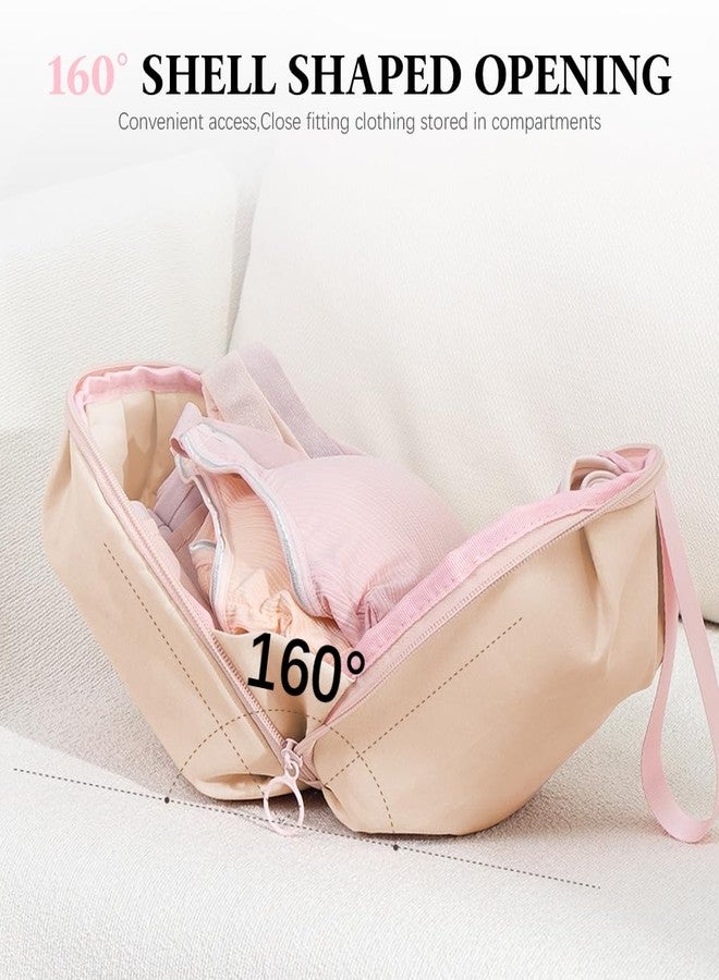 MAYCREATE® Pink Polyester Underwear Organizer Bag with Zipper Closure, 21x11x18cm Travel & Daily Use Storage Bag - Image 4