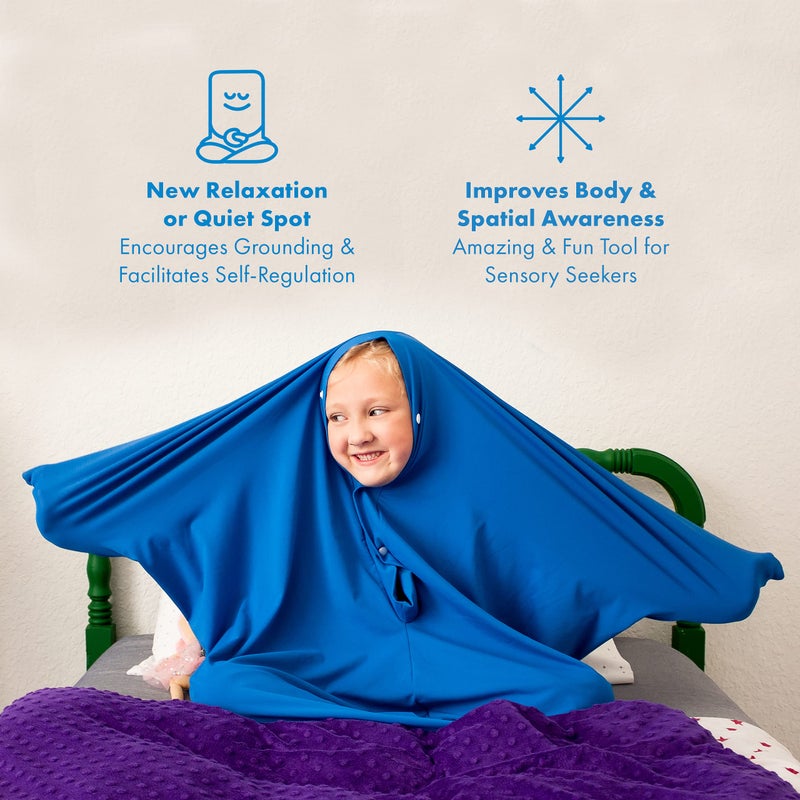 Harkla Body Sock - Sensory Socks for Kids - Stretchable Sack to Help Relax and Focus - Easy to Wash Breathable Sensory Full Body Sock for Children - Extra Large 64" x 30" - Image 3