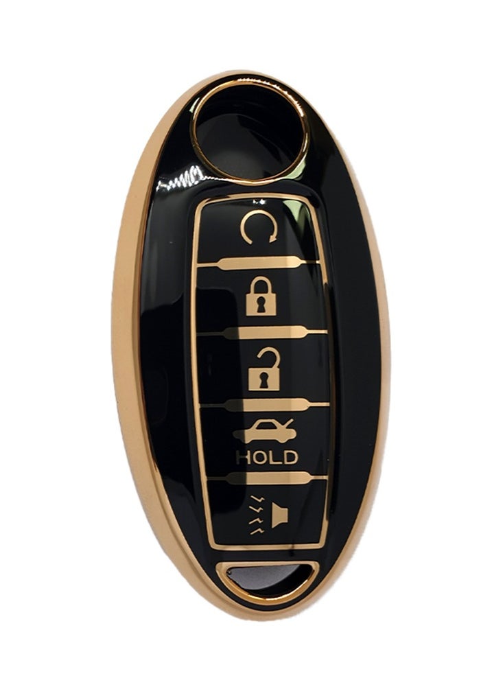 Service Zone Silicone 5 Buttons Car Key Cover Case Cool Design Compatible For Nissan  - Image 1