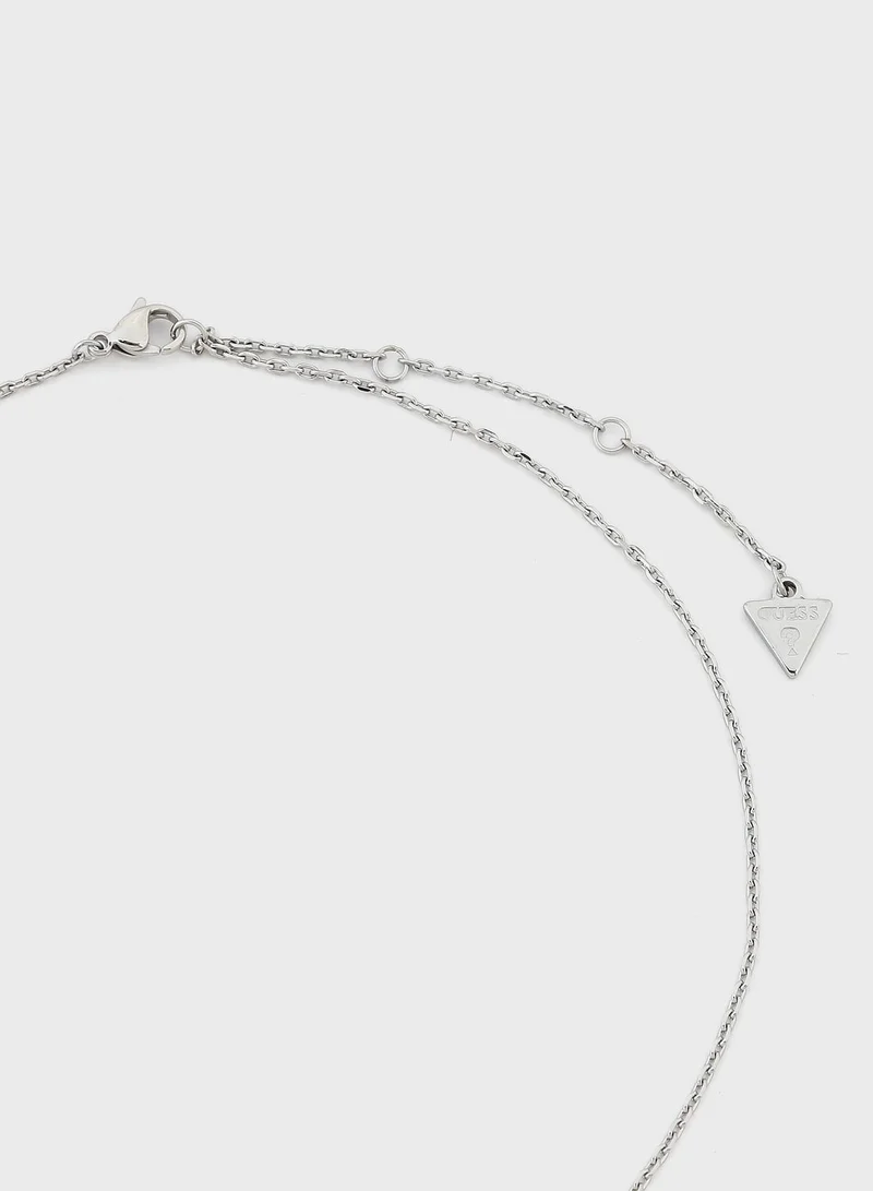 GUESS Logo Round Necklace