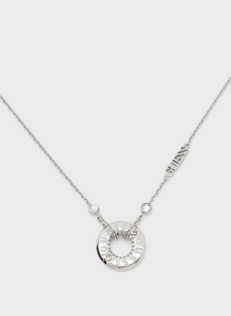 GUESS Logo Round Necklace - Image 2