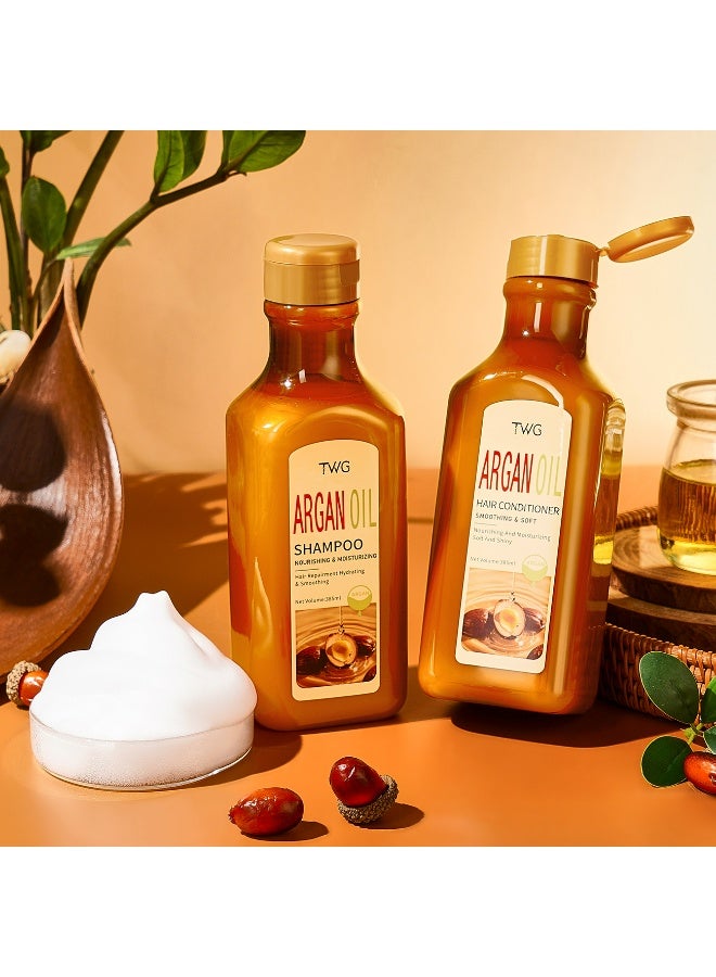 Argan Oil Shampoo Conditioner Hair Repairment Smoothing And Soft Set