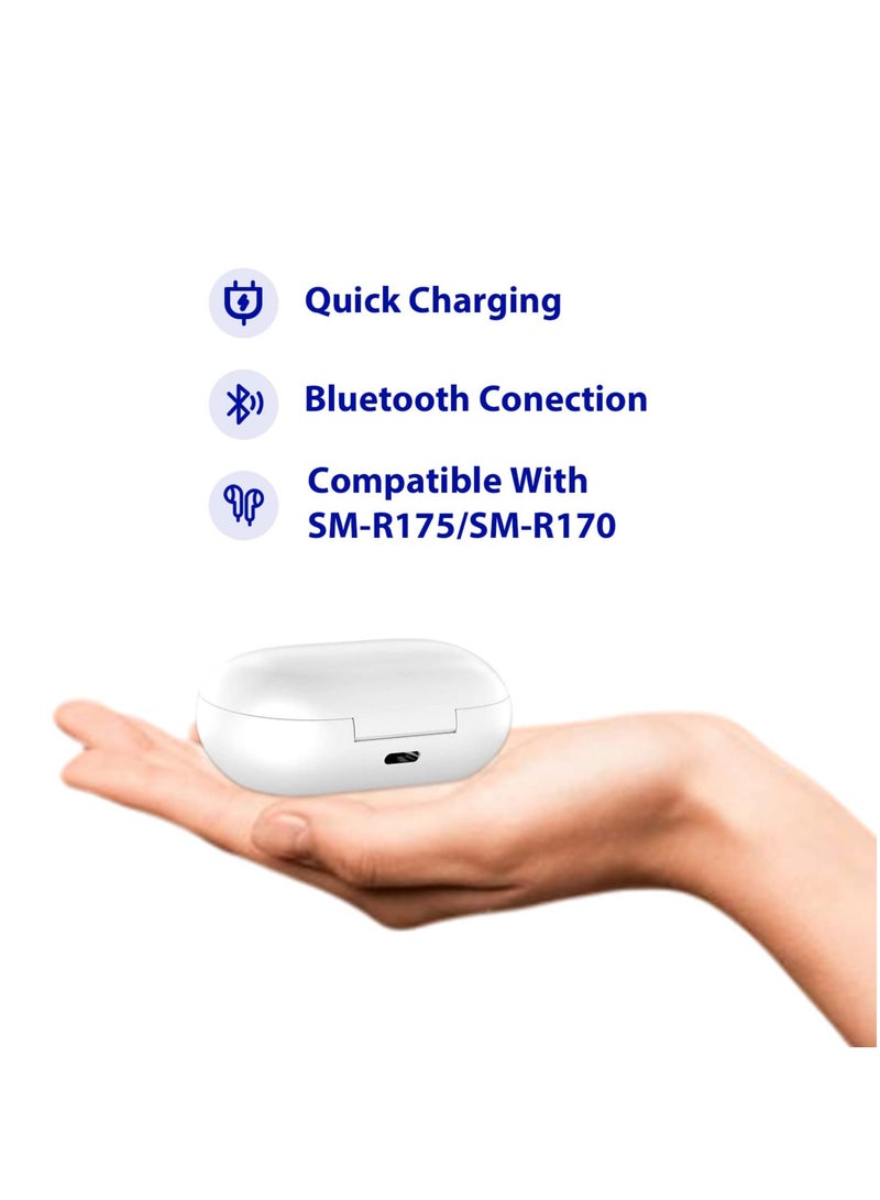 Wireless Charging Case for Samsung Galaxy Buds (SM-R170 R175), Replacement Dock with Bluetooth Pairing Support, Fast Charging for Galaxy Buds Earbuds, Sleek White Design - Image 2
